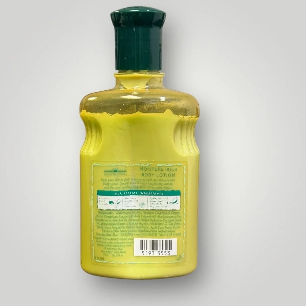 Vintage Bath & Body Works‎ Cucumber Melon Moisture-Rich Body Lotion 8oz Sunburst